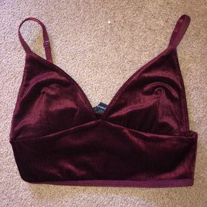 Burgundy crop top